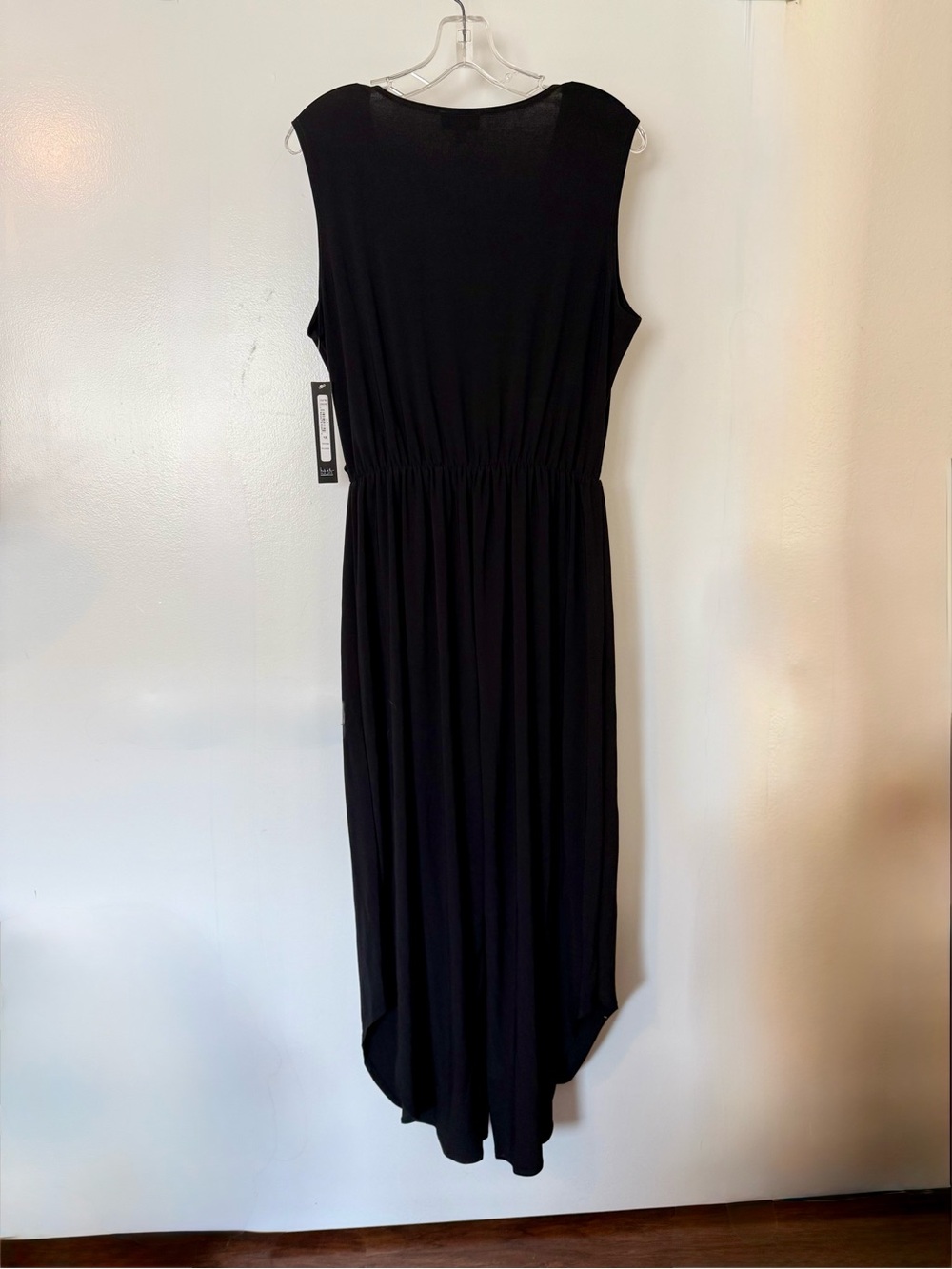 Nicole Miller Black Sleeveless Faux-Wrap Jumpsuit - Picture 3 of 8